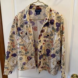 Artscapes Ladies Medium “Postcards From France” Floral Denim Jacket